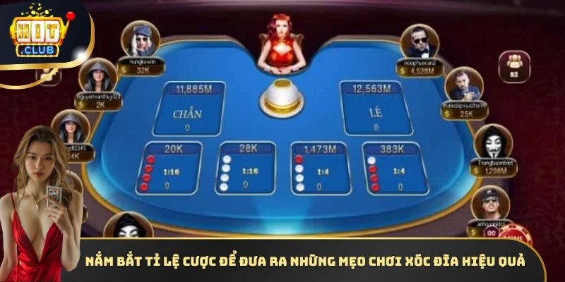 Nắm bắt tỉ lệ cược để đưa ra những mẹo chơi Xóc Đĩa hiệu quả